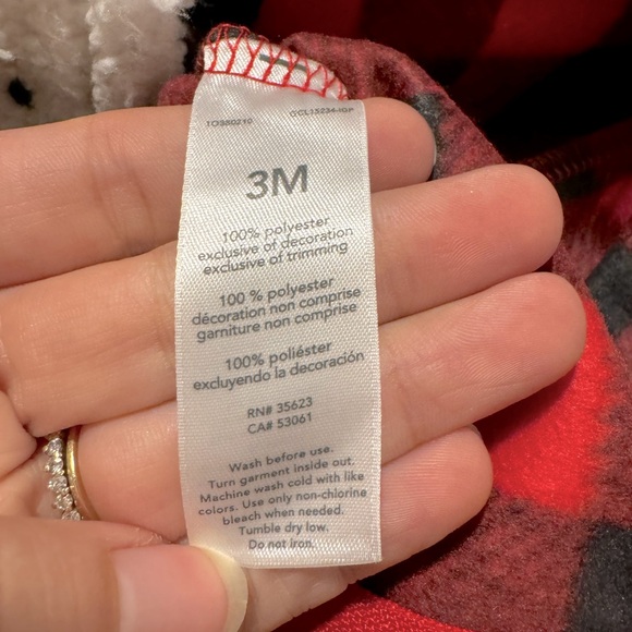 NWT Target Carters Black/Red Plaid Polar Bear Fleece Hooded Jumpsuit Size 3 MTHS - Picture 5 of 5